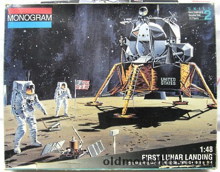 Monogram 1/48 First Lunar Landing Apollo 11 Astronauts on the Moon, 5081 plastic model kit